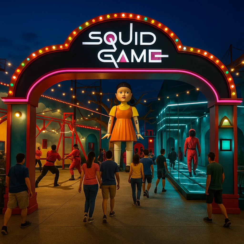 The Squid game  the game ( serie netflix)  dead game ( version parc atrraction) emoji