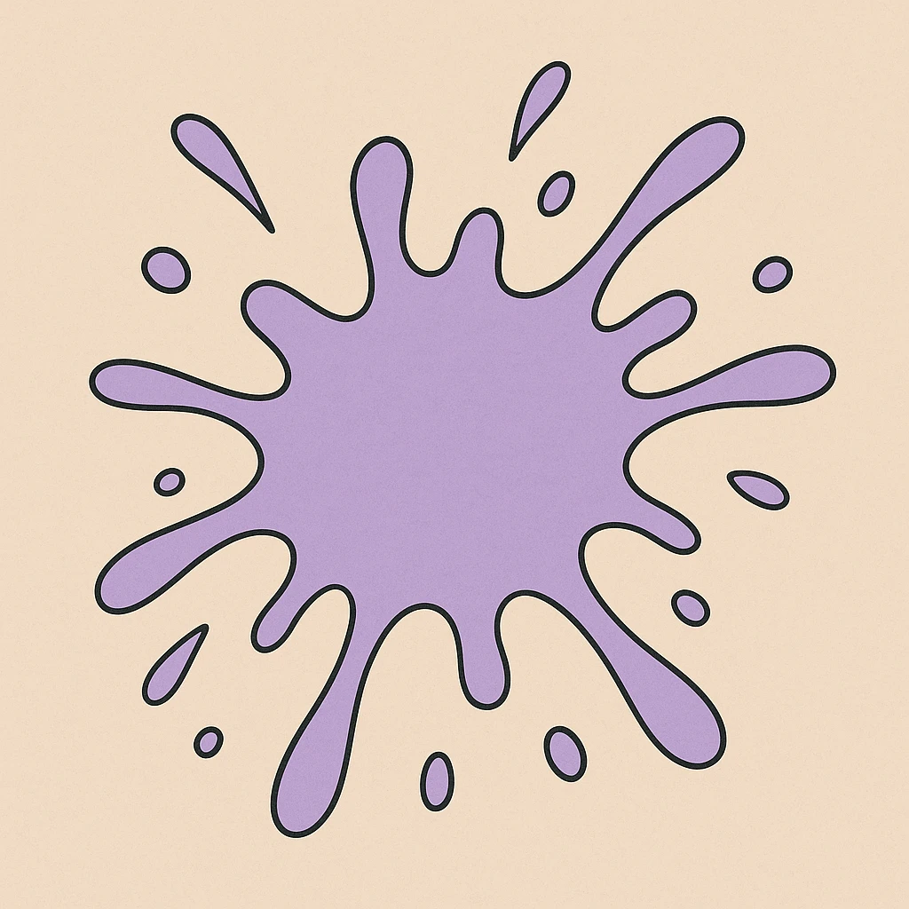 A purple paint splash emoji