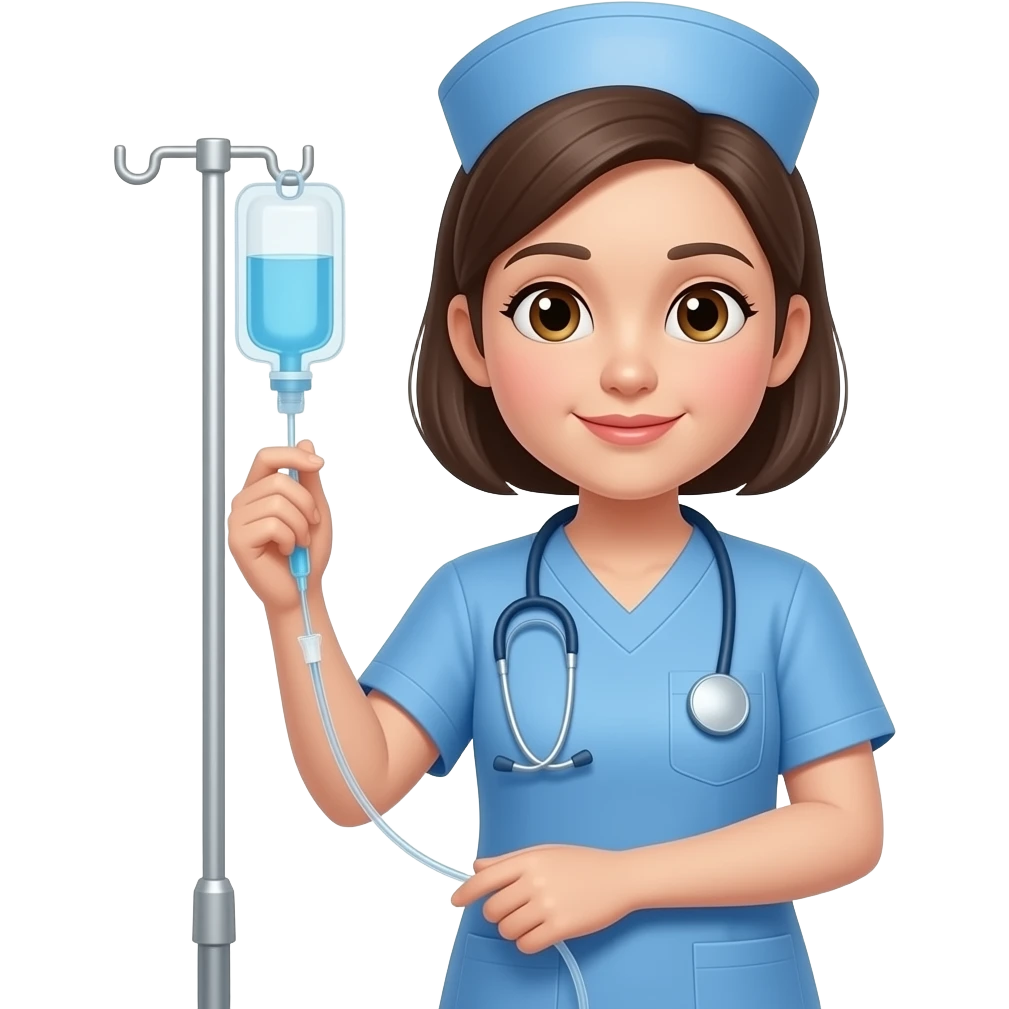 Enfermera aplicando suero emoji