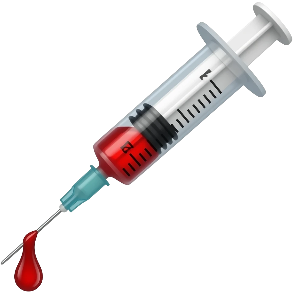 needle with blood emoji