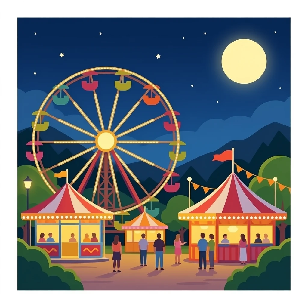 Night funfair emoji