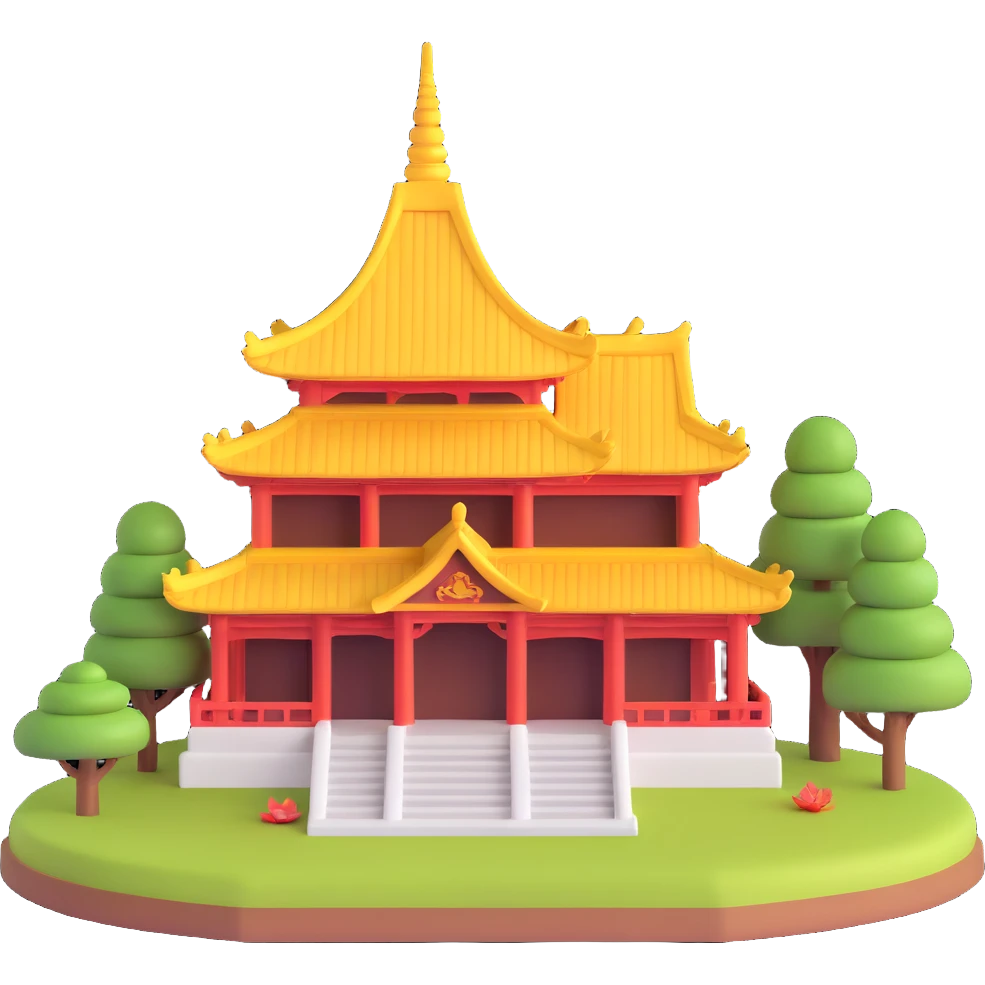 people praying in a Buddhist temple emoji