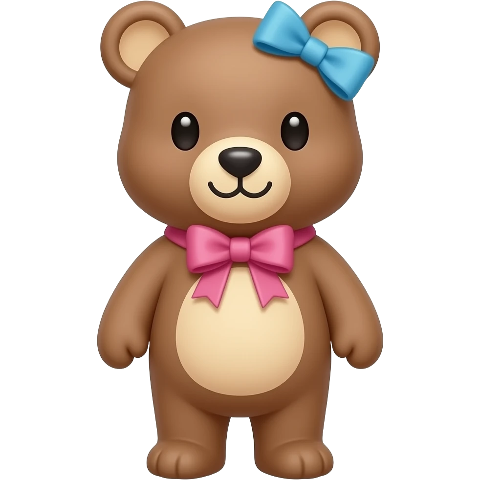 Urso +laço de cabelo emoji
