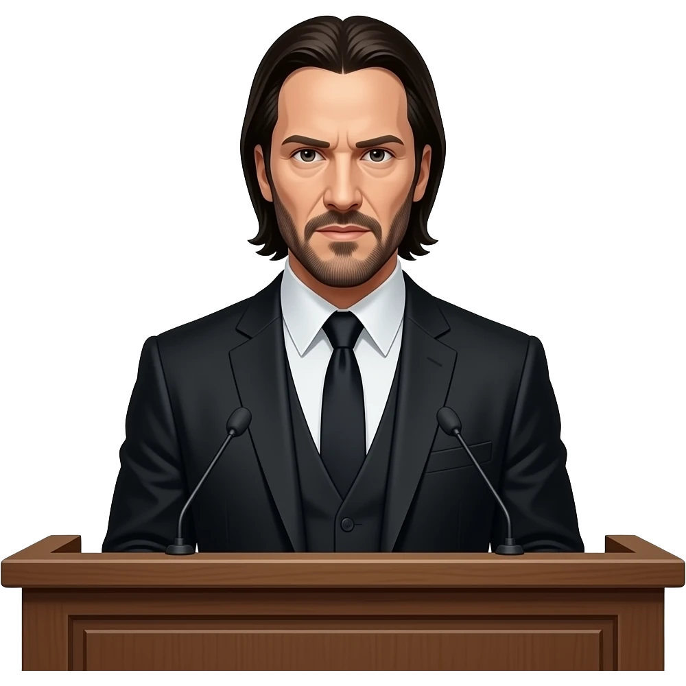 john wick in black court emoji