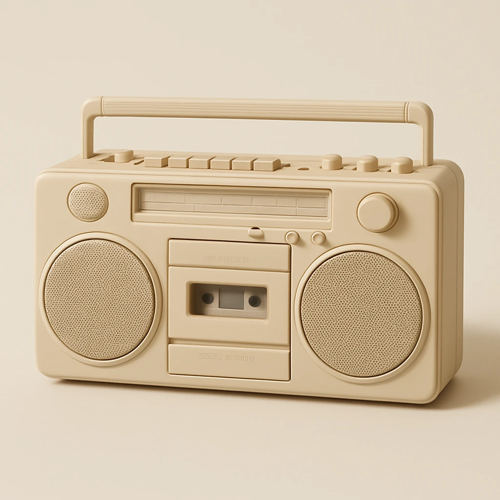 light beige boombox emoji