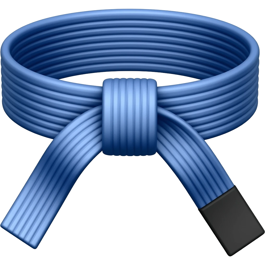 BLUE belt jiu jitsu  sem o avatar somente a faixa sozinha,deixando ela um pouco mais escura e com a uma das pontas pretas emoji