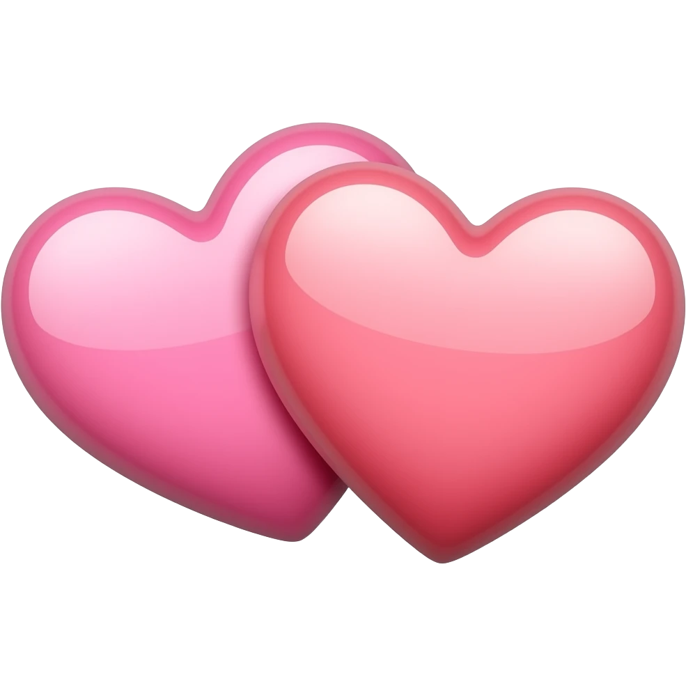 love heart 2 connected emoji