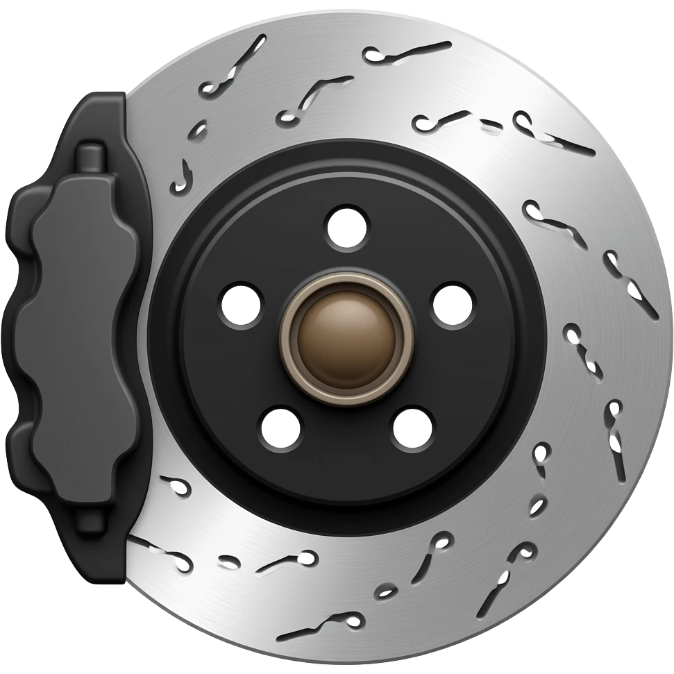 a car disk break black and white emoji