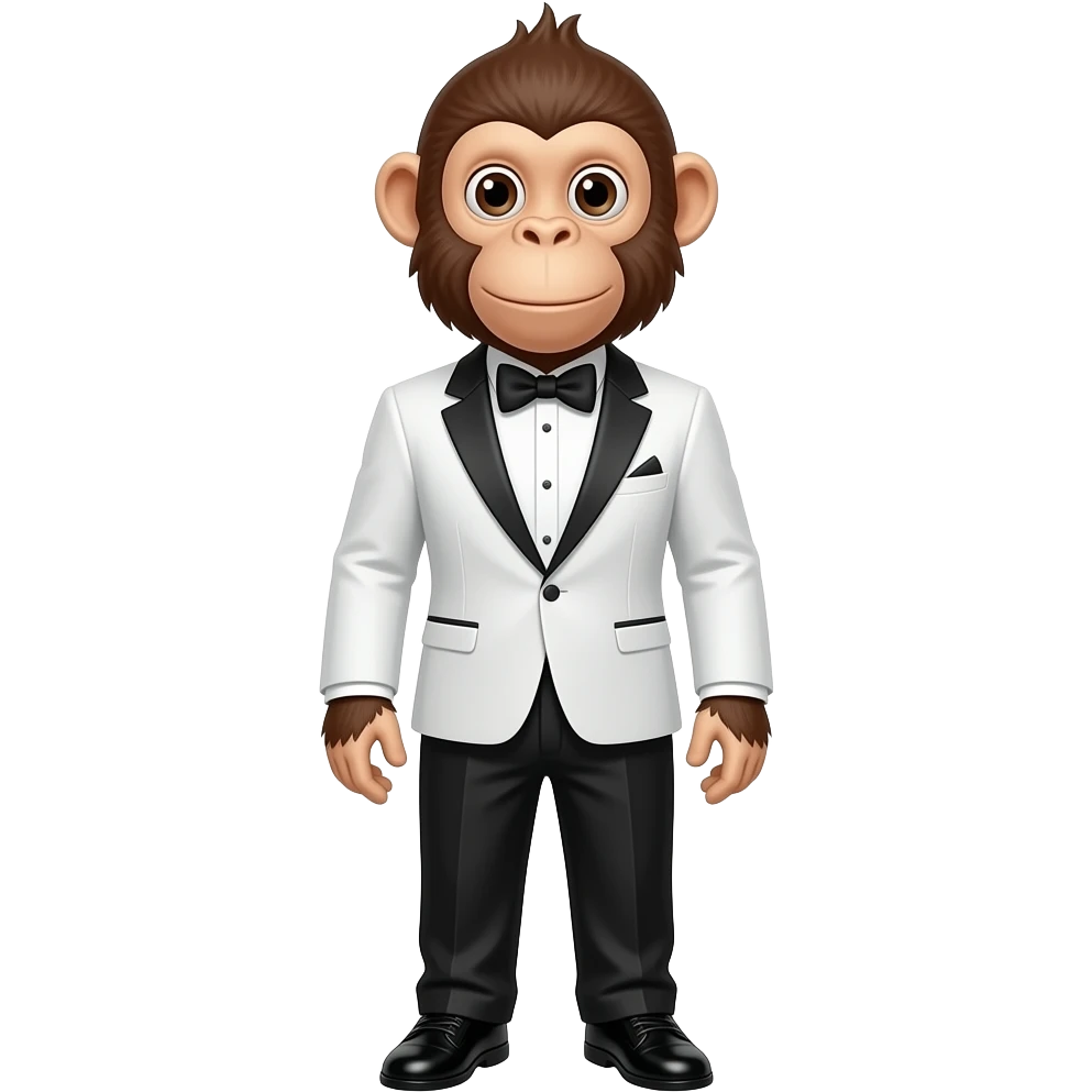 Monkey in a white dinner jacket emoji