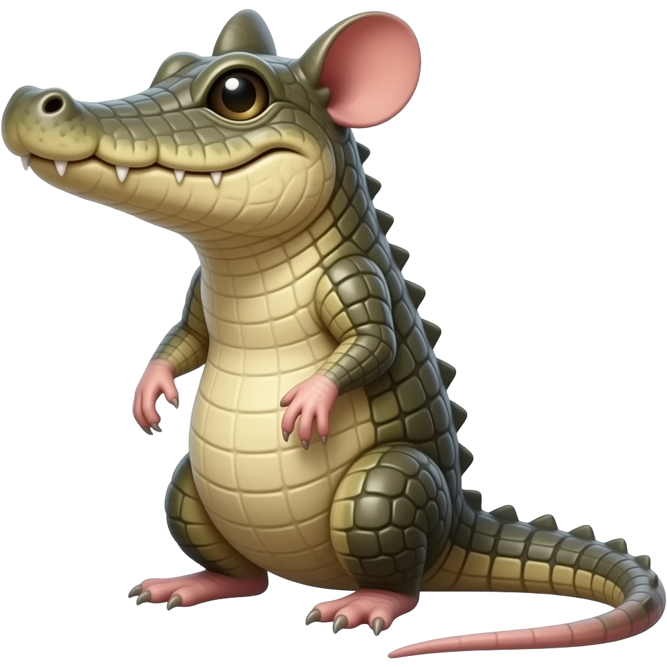 Hybrid: alligator and rat emoji