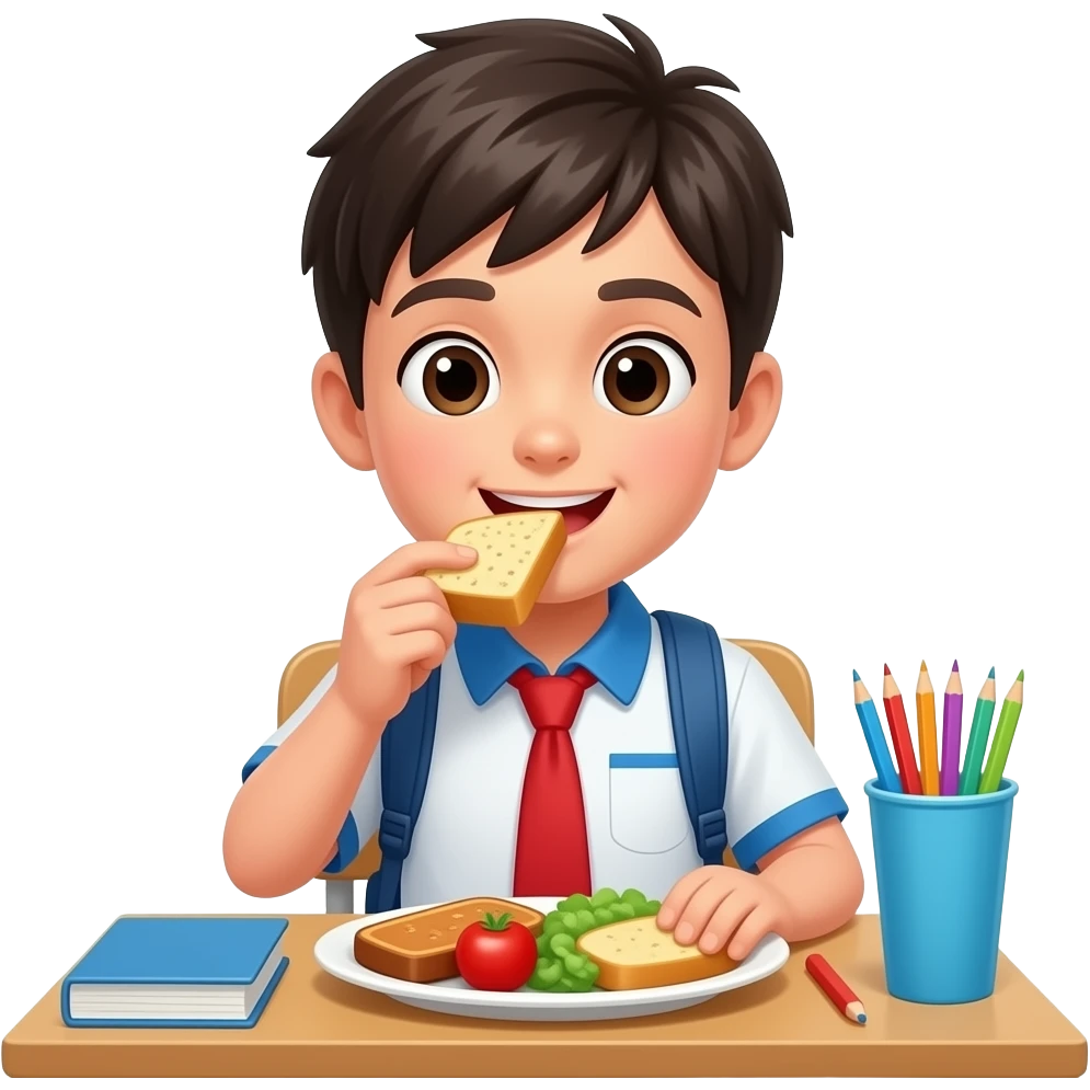 eat lunch at school emoji