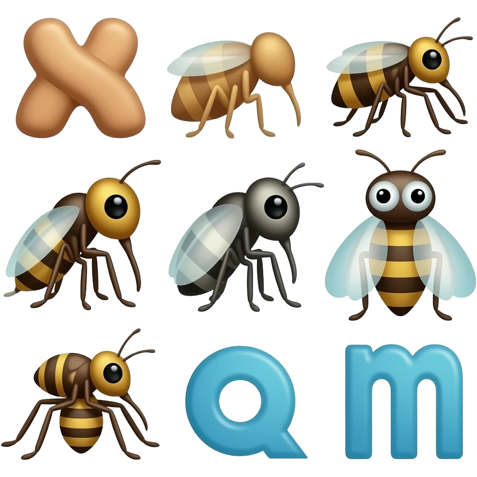 Learning kids Letters M O S Q U I T O evolution 2011 emoji