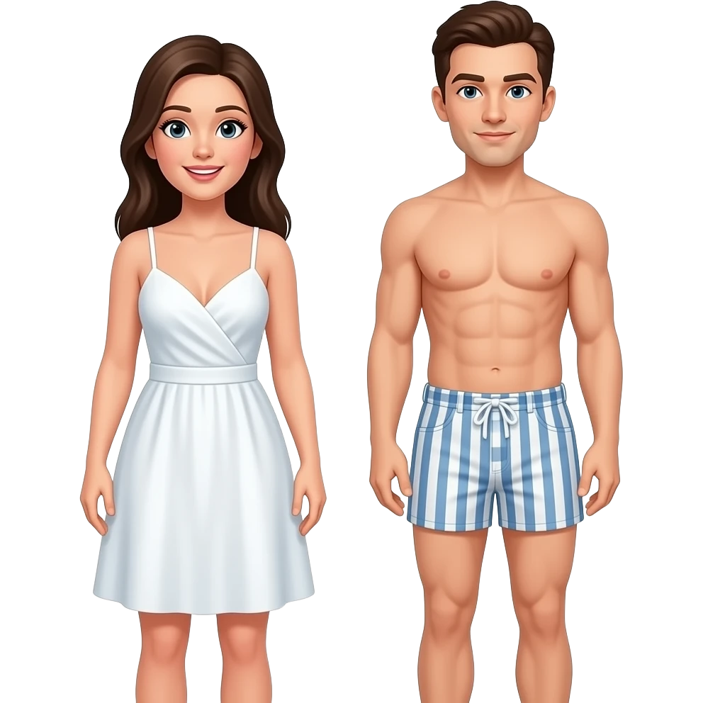 Woman and man complete naked Full body 👅🚫🛀 emoji