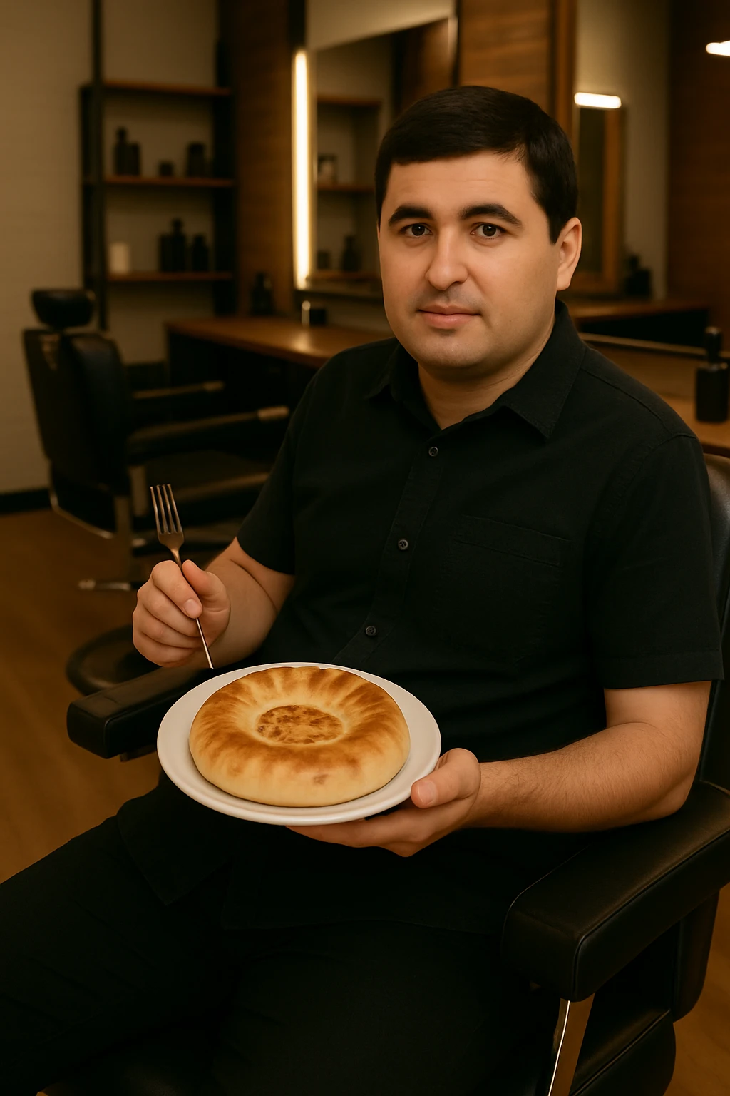 birinchidagi odamni yuziga 2 rasmdagi odamga uzidak qilib chizib bergin xuddu shunday non yen utirganini emoji