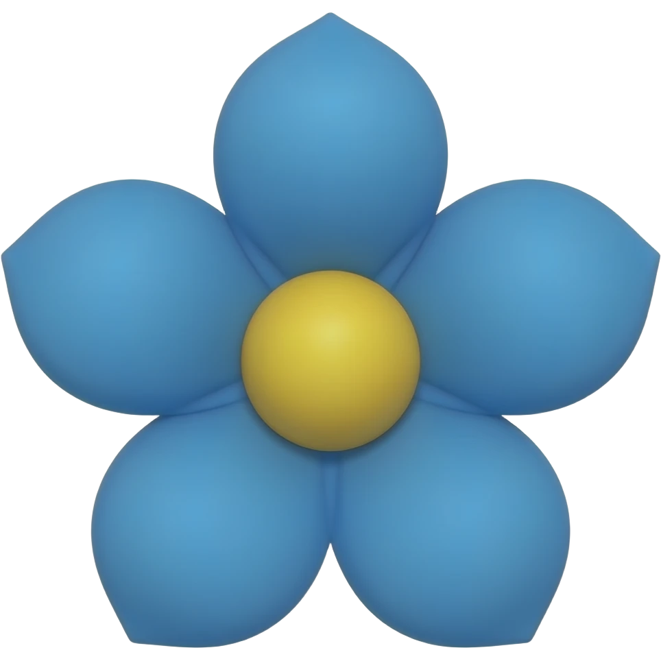 blue flower emoji emoji