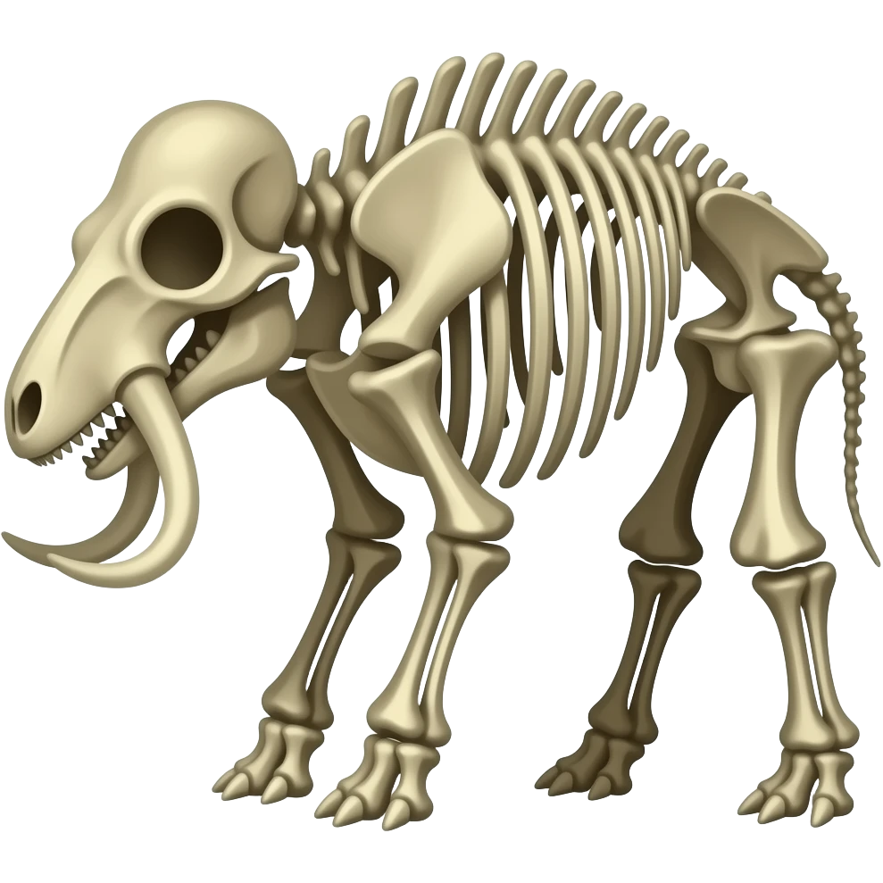 ice age animal bones emoji
