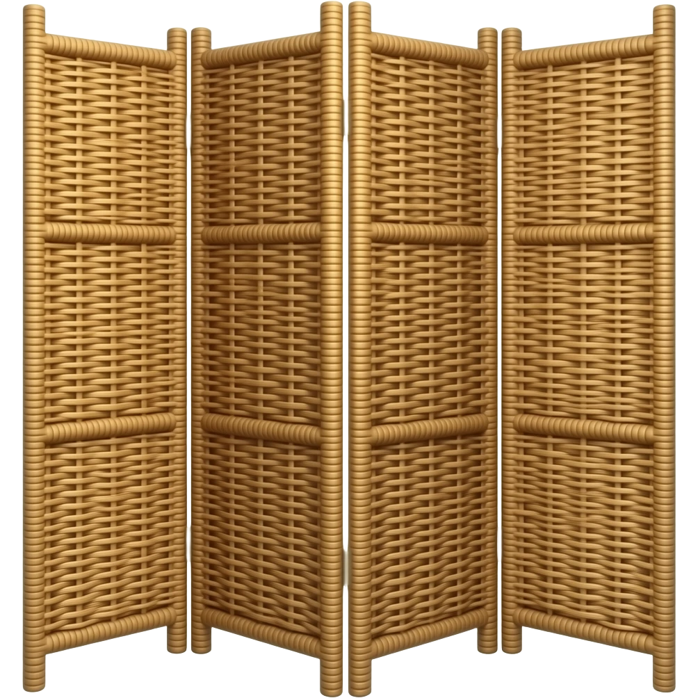 folding brown wicker screen emoji