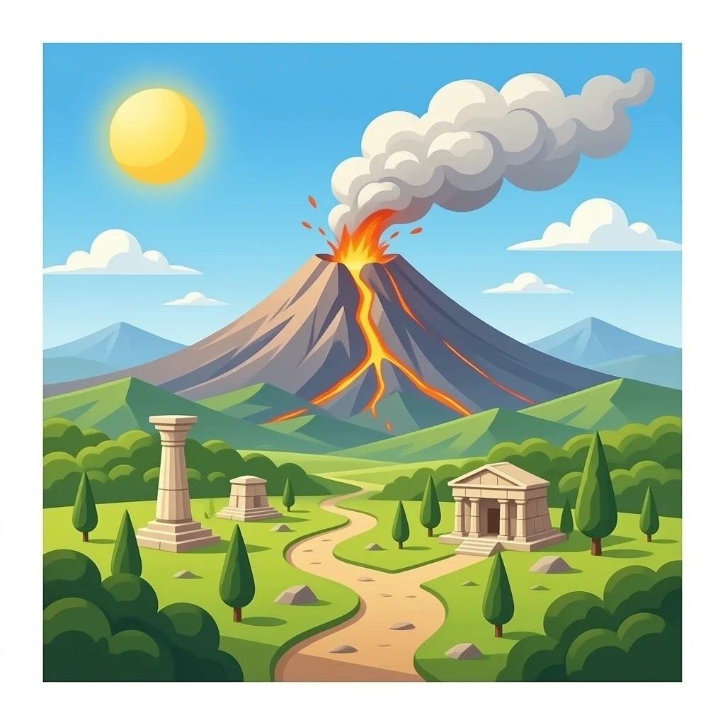 Gunung api purba emoji
