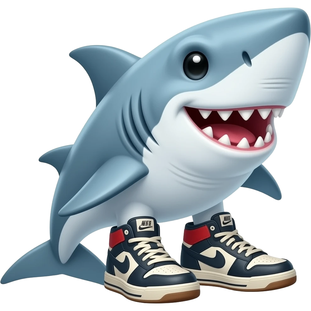 shark + sneakers emoji