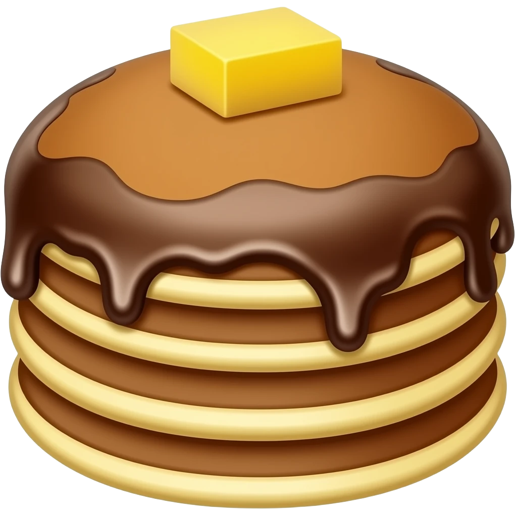 chocolate pancake emoji