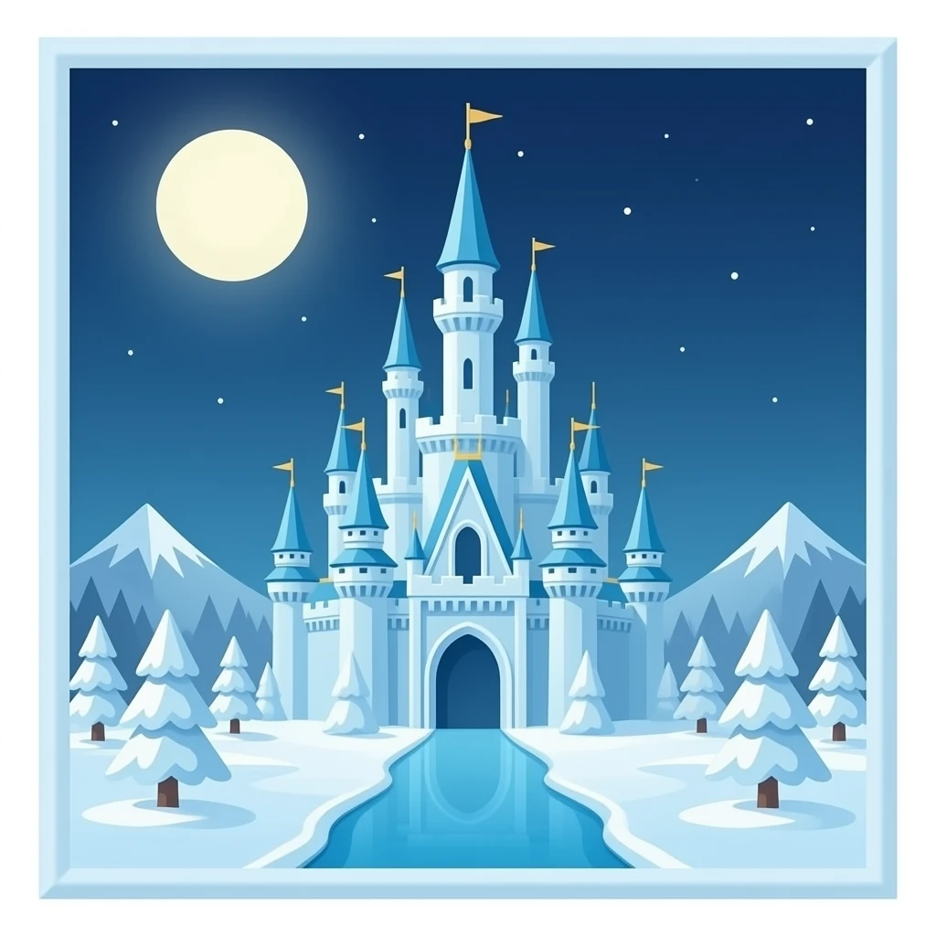 quiero que me hagas un reino de hielo sin el castillo emoji