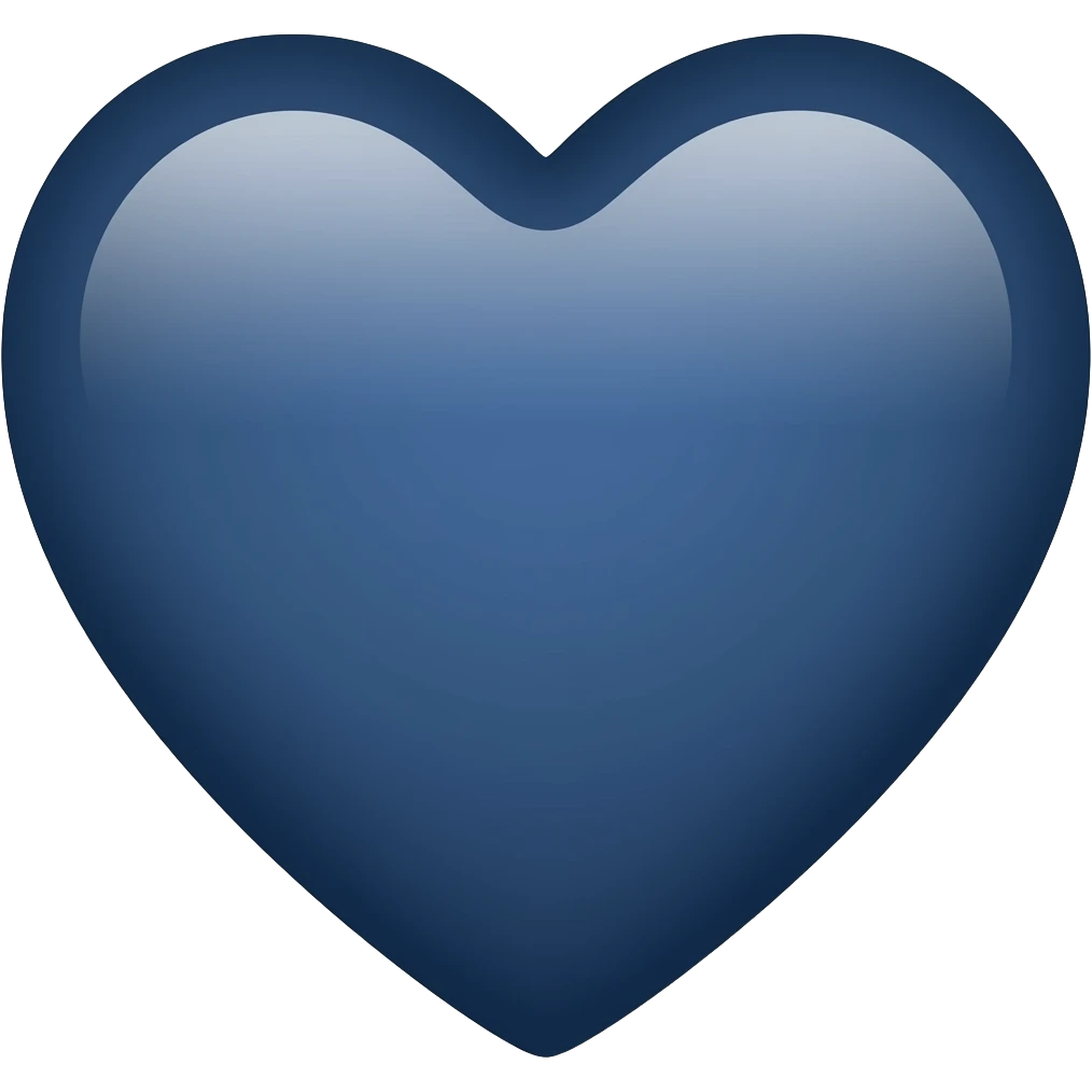 coração azul escuro emoji