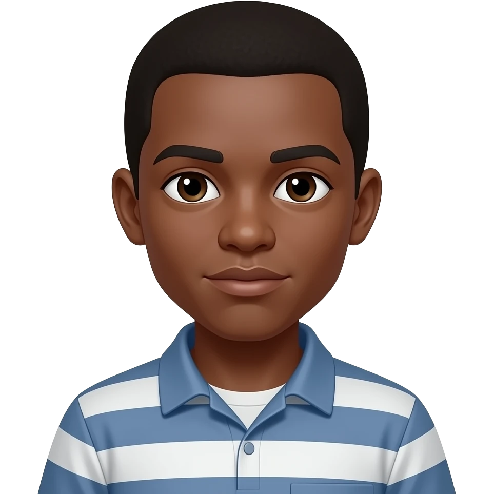 Garçon noir suspect emoji