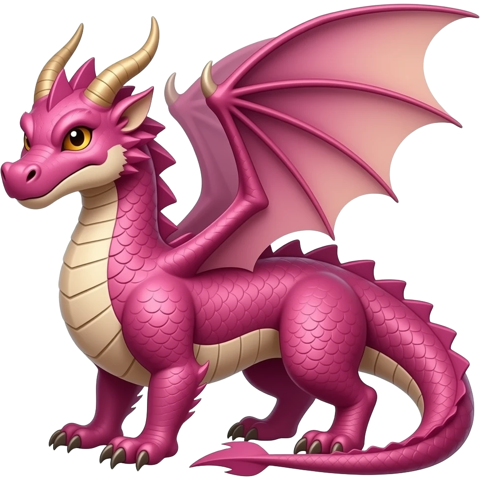 Dragon dark pink without horns emoji