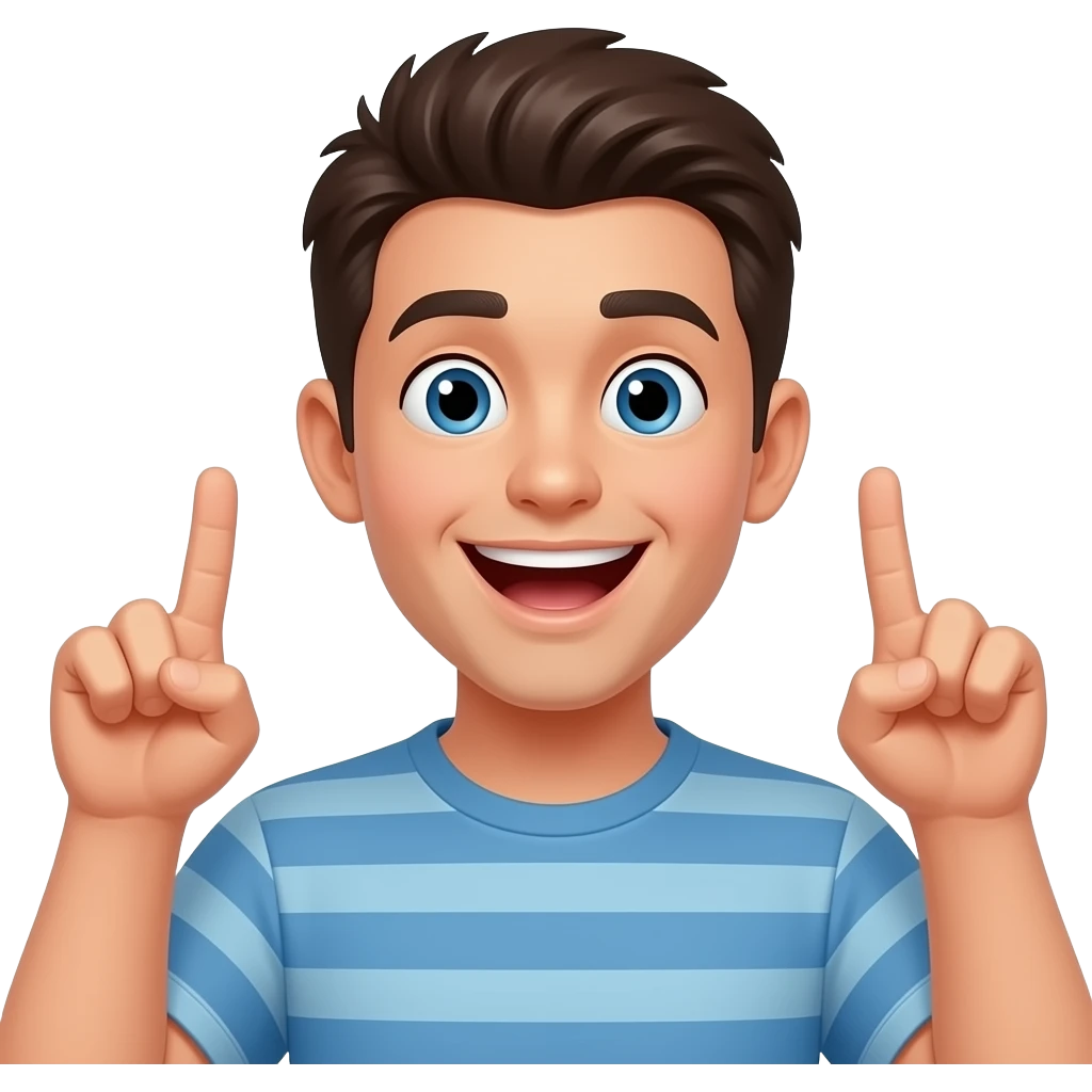 Этот же парень смотрит в камеру, с улыбкой будто что-то кричит, показывает на камеру жест Sign of the horns emoji