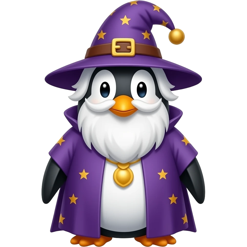 Penguin Wizard emoji