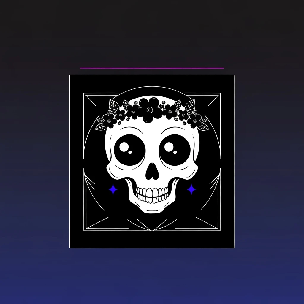 goth banner, cute, expressive, minimal, variation 3 emoji