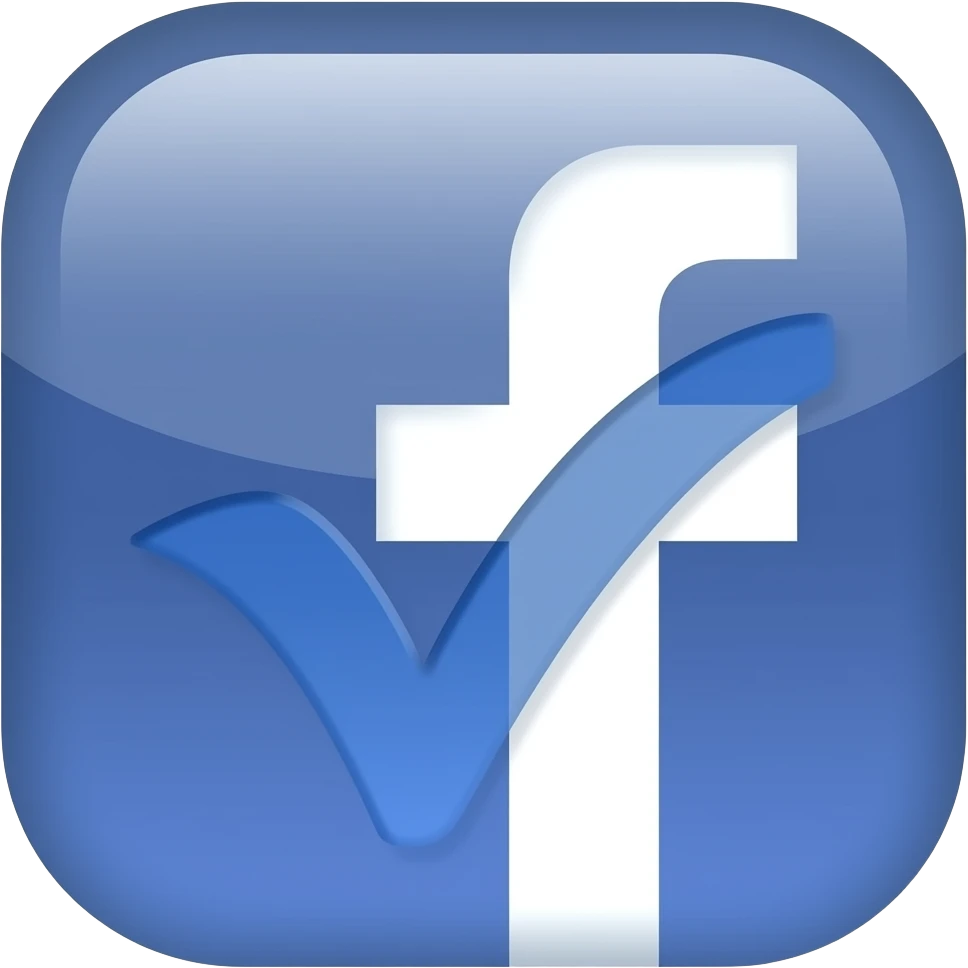 Facebook blue tick verification emoji