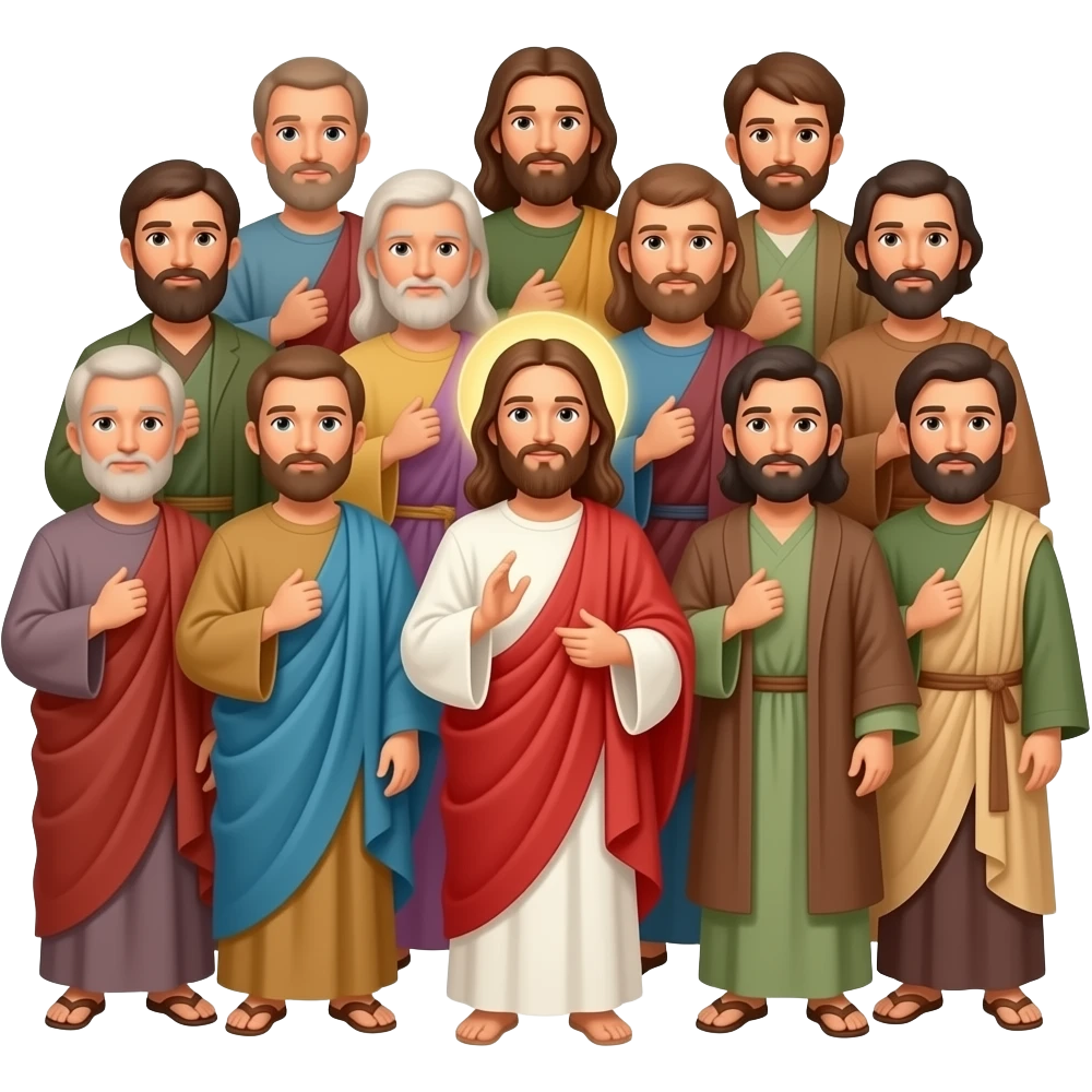 Jesus and his 12 disciples emoji