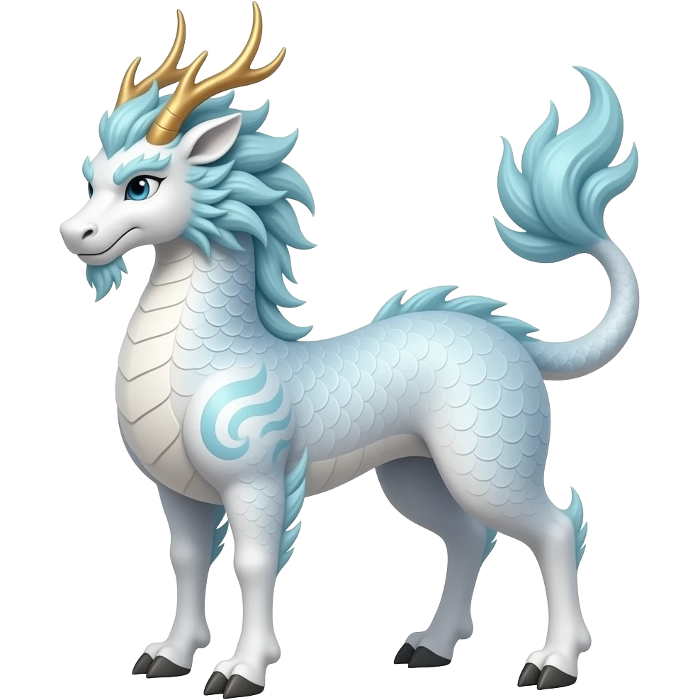 white Qilin emoji