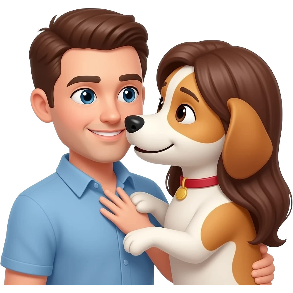 Man and  whoman dogy style sex emoji