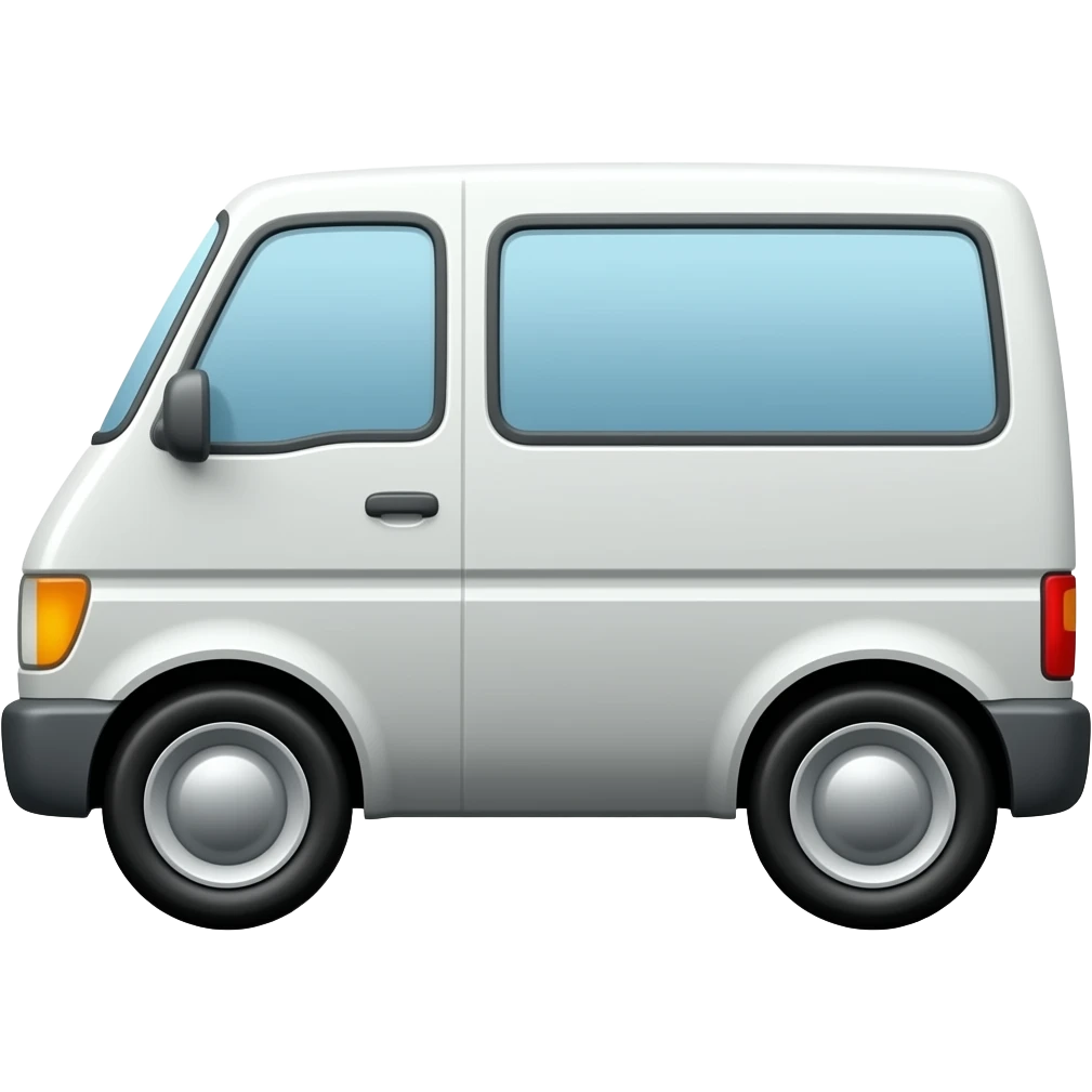 Rectangle shaped van emoji