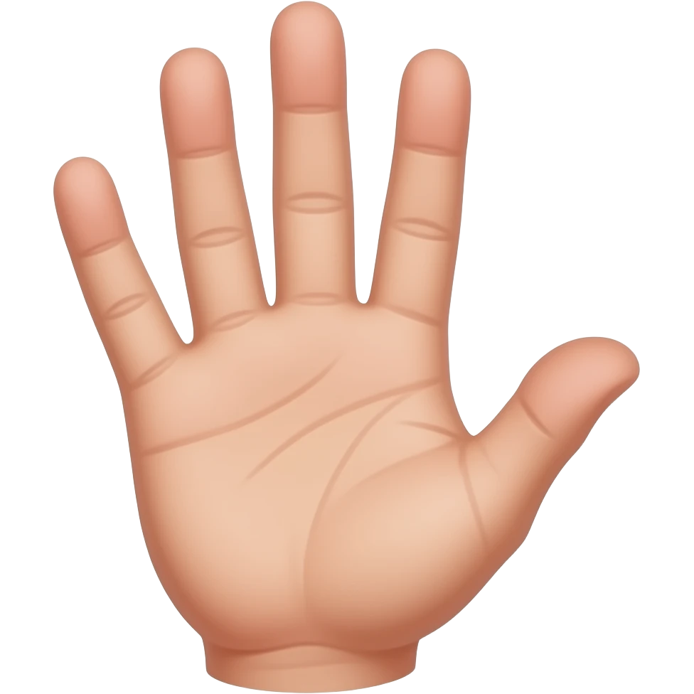 connect the pinky and ring finger standing up and the middle and pointer connected standing up and connect the thumb to the pointer standing also emoji