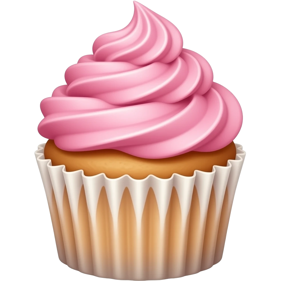 Cupcake with pink icing emoji