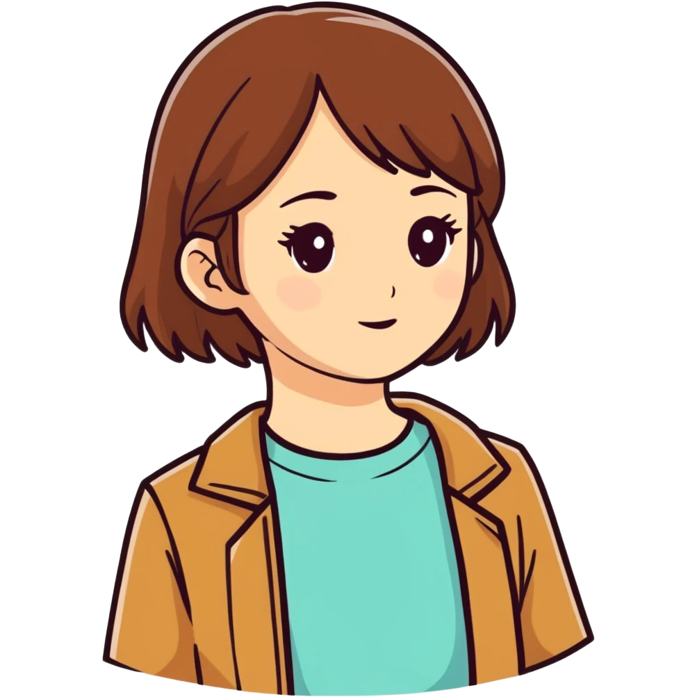 White girl with brown hair  emoji
