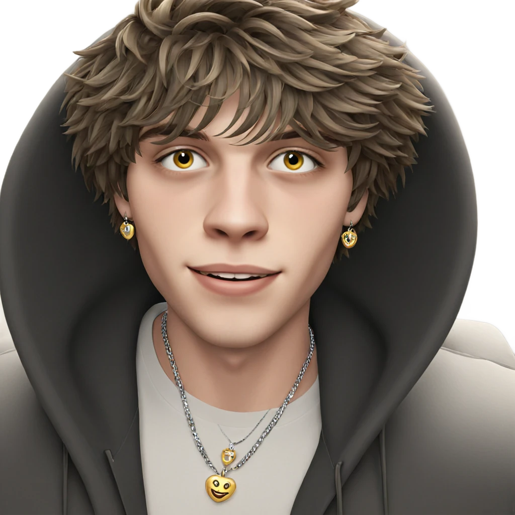 smiling boy with jewelry emoji