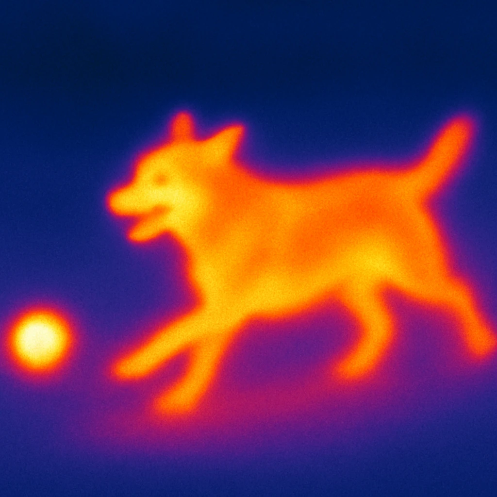 happy dog running after ball emoji