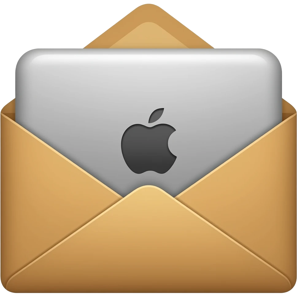 MacBook brown envelope emoji