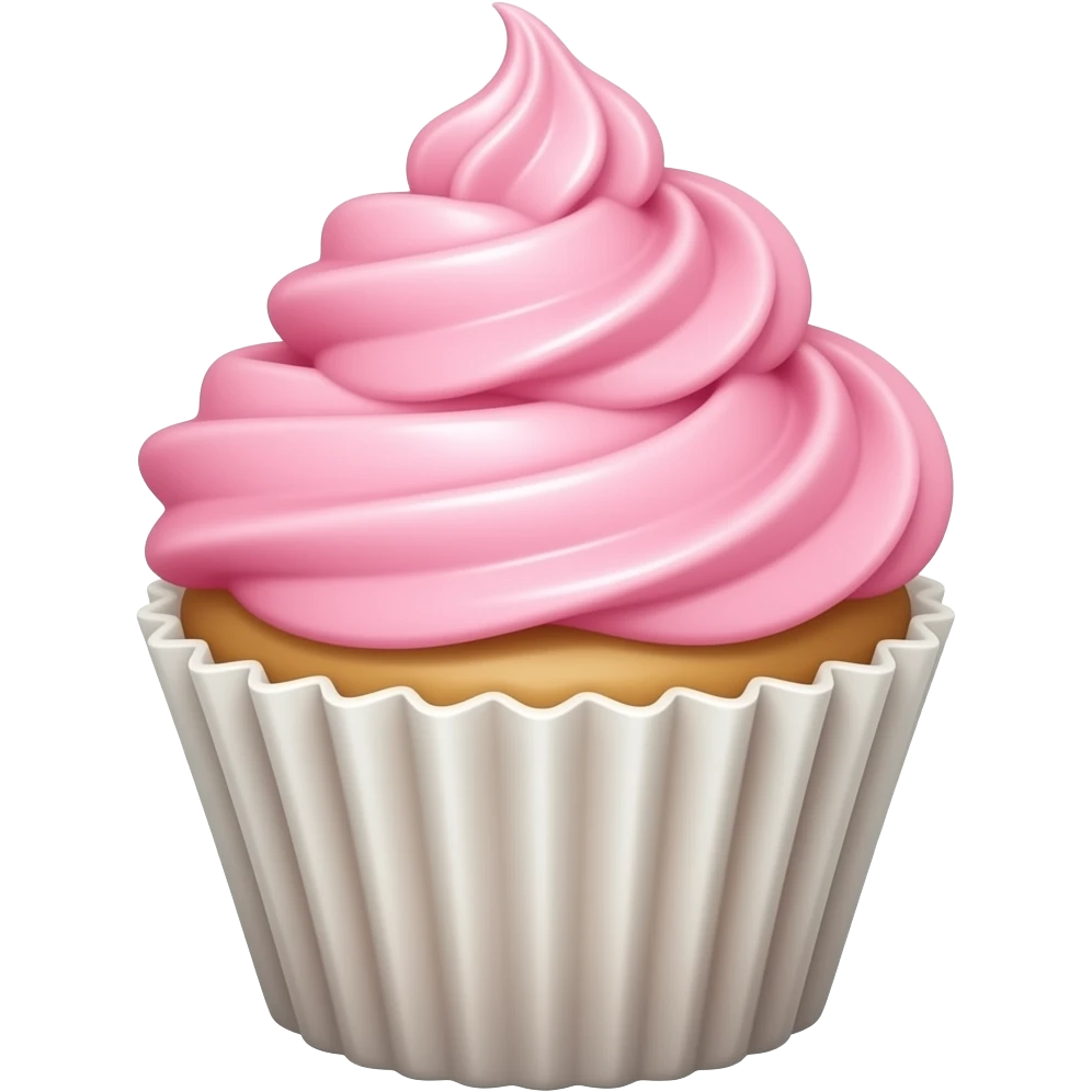 Cupcake with pink icing emoji