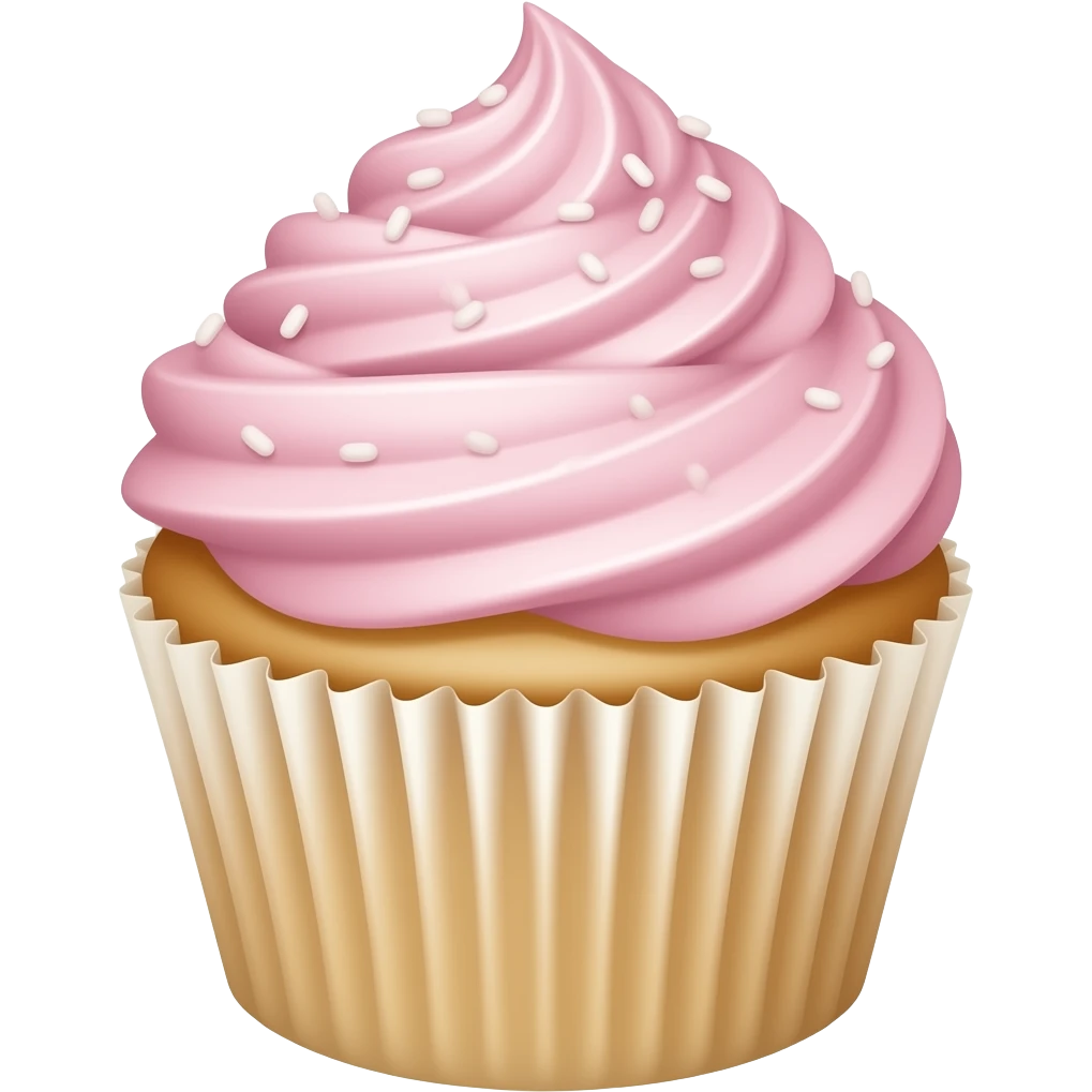 Cupcake with pink icing emoji