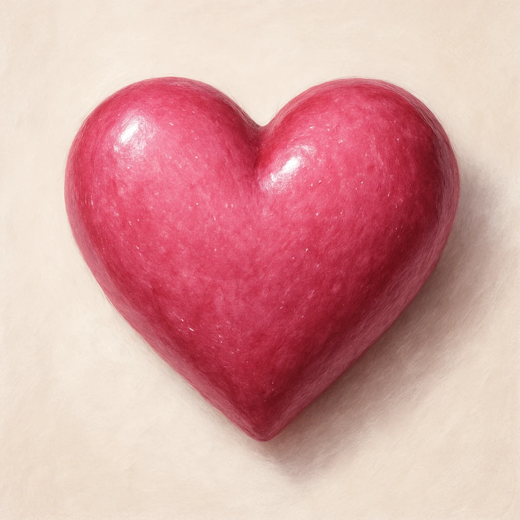 detailed pink heart emoji