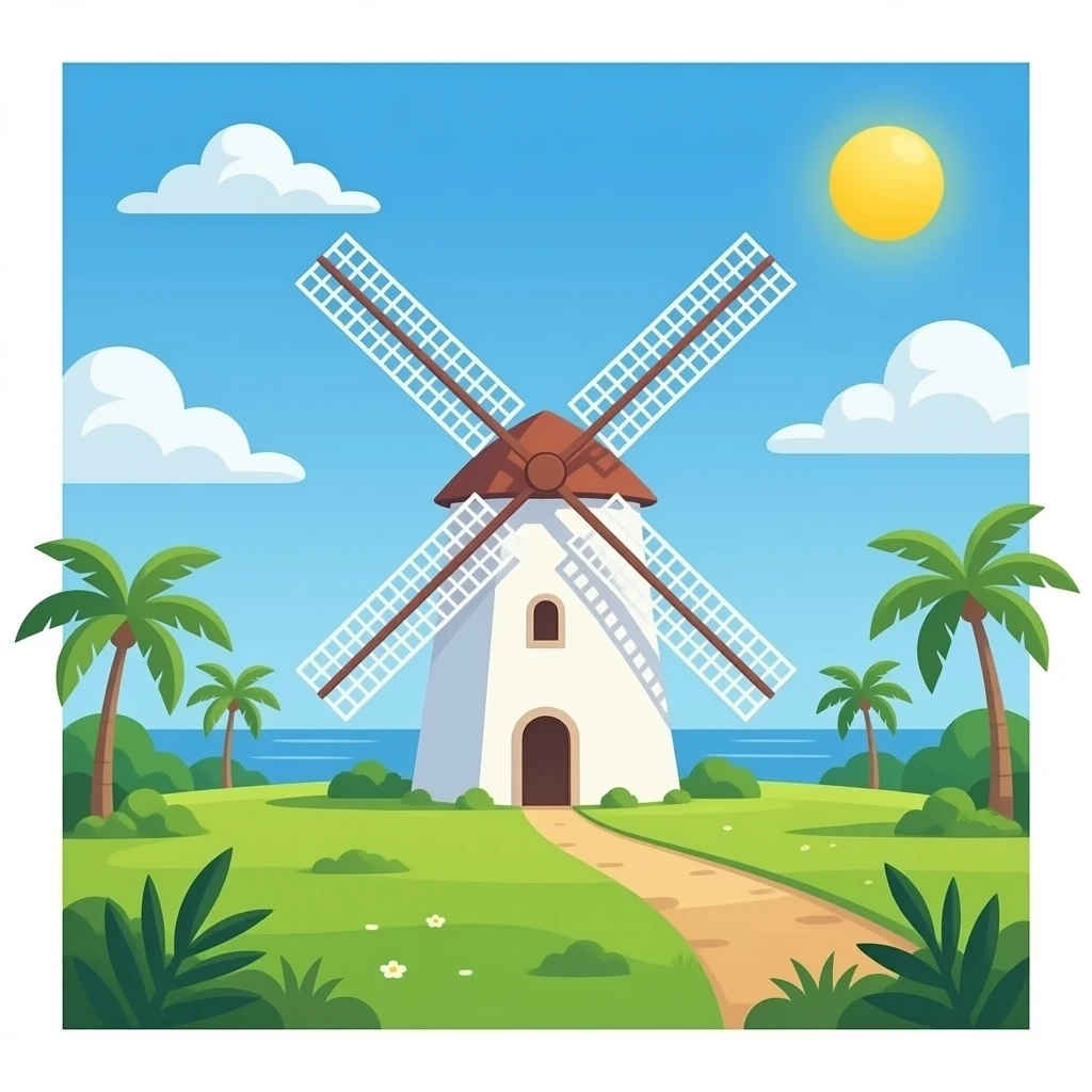 White mindmill in ilocos emoji