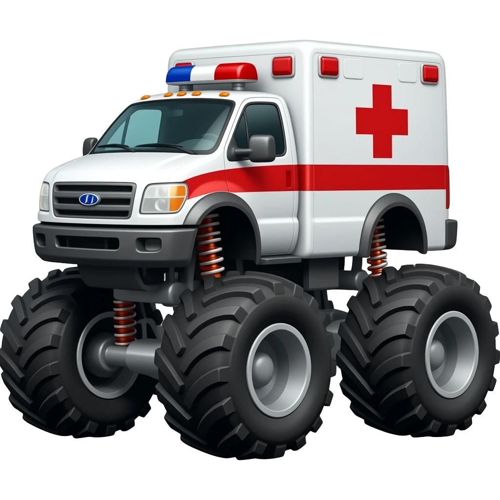Monster Truck Ambulance emoji