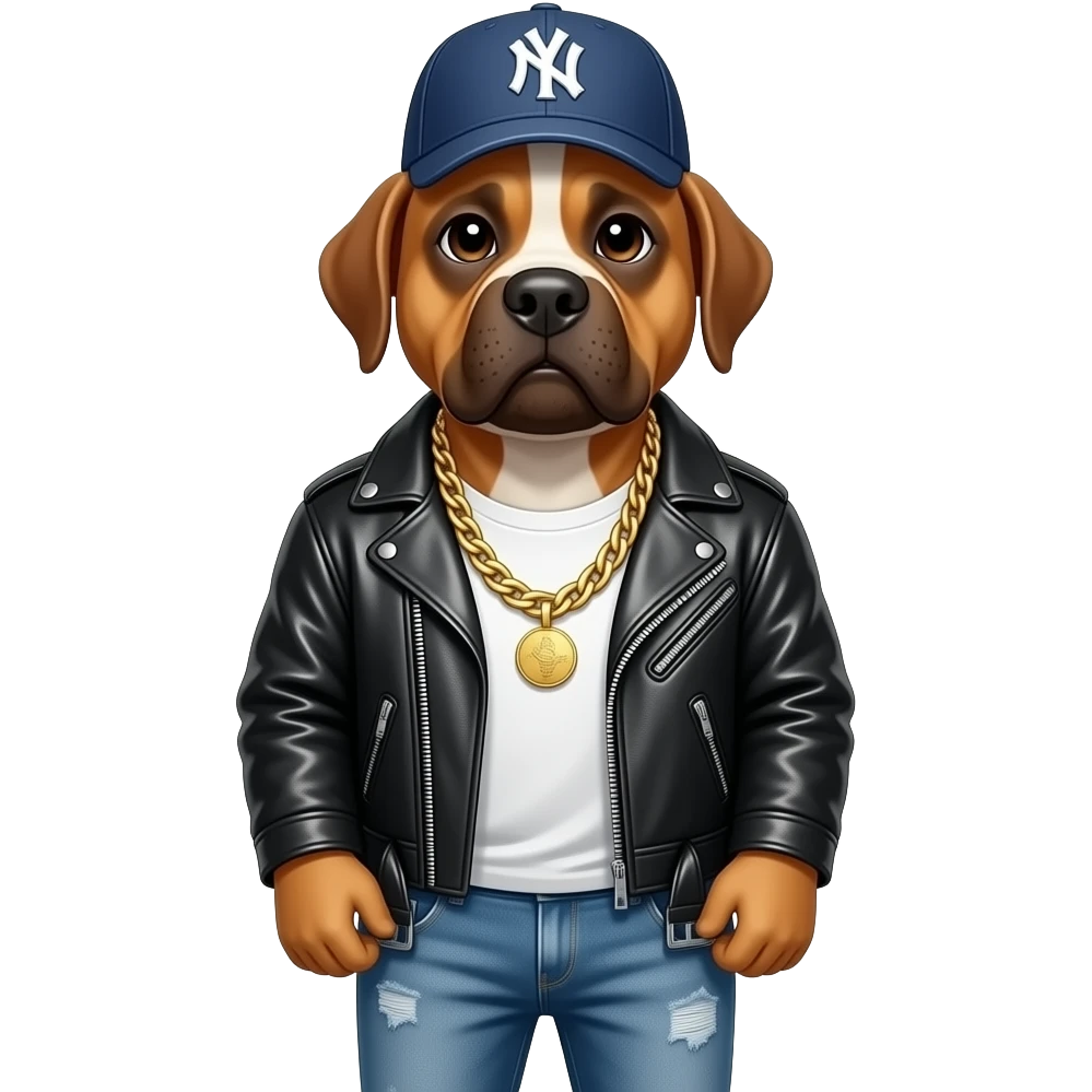 a thug as a dog emoji