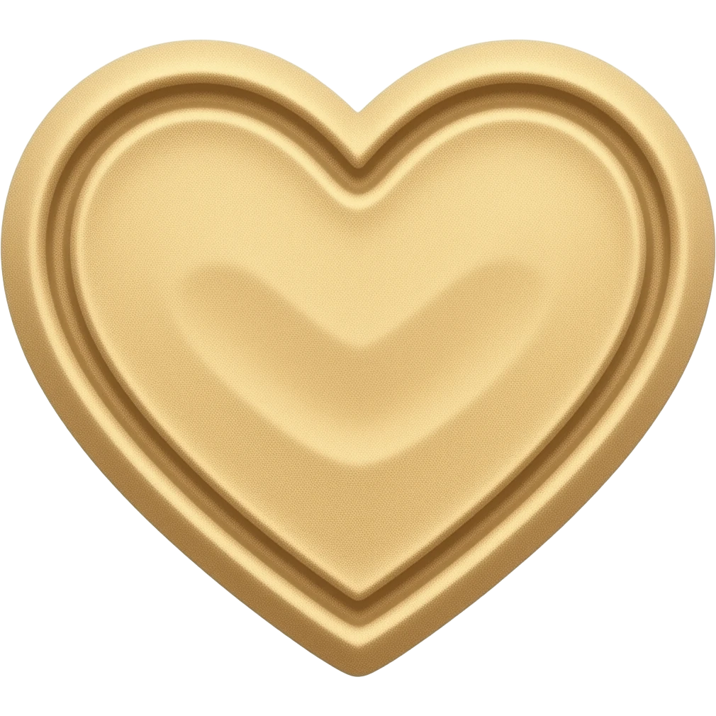 Heart drawn in sand like the outline emoji