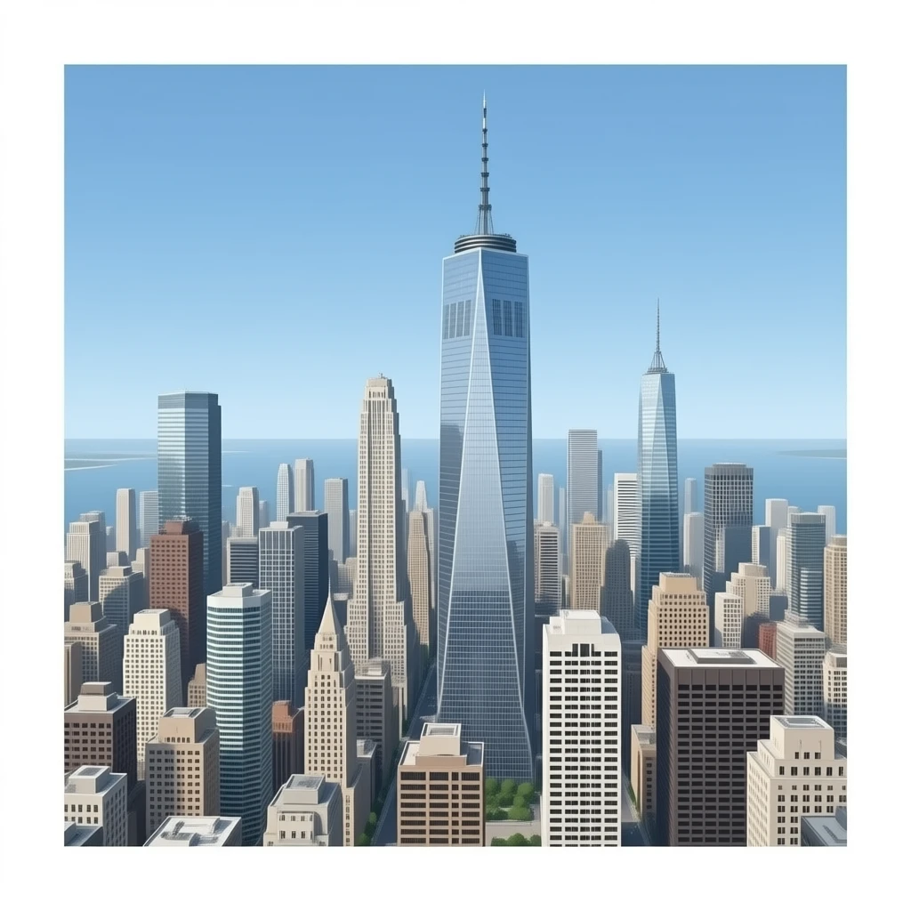 una ciudad anime can rascacielos i la foto hazla des del cielo un poco mas de cerca i no tan anime un poco mas relista emoji